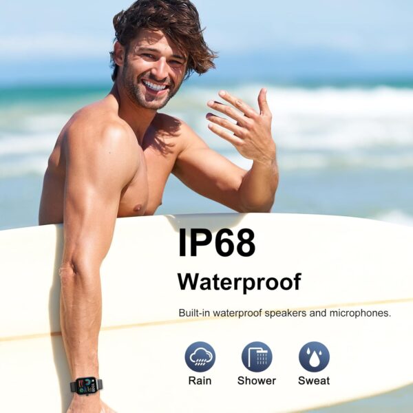 Smart Watch for Men Women Answer/Make Calls, 1.96" HD Touch Screen Fitness Watch with Heart Rate/Sleep Monitor/Step Counter, 113+ Sports Activity Trackers, IP68 Waterproof Smartwatch for Android/iOS - Image 9