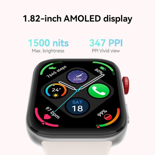 HUAWEI WATCH FIT 3 Smartwatch for men women, iOS & Android, Up to 10 Days Battery Life, Bluetooth Calls, GPS Smartwatch, Aluminum Case, AMOLED Display, Health&Fitness Tracker, White strap - Image 3
