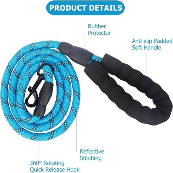 SuerZaro Dog Harness Large Dog, No Pull Dog Lead and Dog Harness Set, Reflective Vest Adjustable Harness with Thickened Padded Vest for Medium and Large Dogs - Image 6
