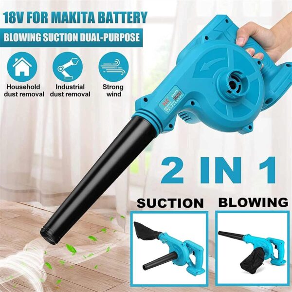 OZBME Blowers Cordless Leaf Blower 2 in 1 Cordless Electric Air Blower Suction Handheld Leaf Computer Dust Collector Cleaner Power Tool Blower Vacuum - Image 4
