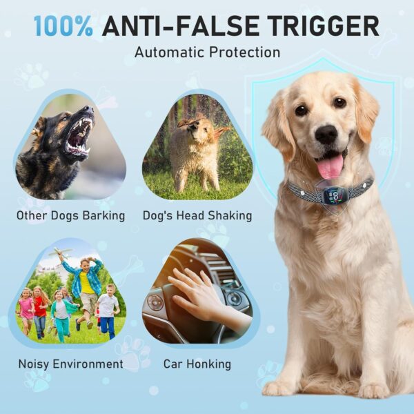 Anti Bark Collars For Dogs, Anti Barking Device For Dogs With 8 Adjustable Sensitivity, Stop Dog Barking Training Collar With Vibration & Beep Modes Harmless For Small Medium Large Dog - Image 6