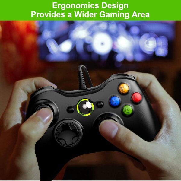 Diswoe Controller for Xbox 360, PC Controller Wired Controller for Xbox 360/Xbox 360 Slim/PC Win7/8/10/XP Xbox 360 Joystick Gamepad with USB Cable - Image 8