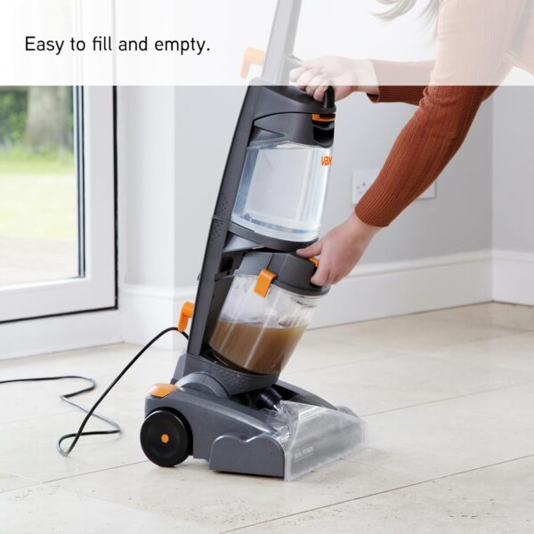 Vax Dual Power Carpet Cleaner and Washer, Stain Remover With Dual Rotating Brushbars, Twin Tank Technology, W86-DP-B, 2.7L, 800W, Orange [Energy Class A] - Image 8