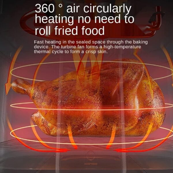 X&Z-XAOY 4.3 QT Electric Air Fryer Digital Hot Oven Oil-Less Cooker Dehydrator With LED Touchscreen Auto Shut-Off Compact Air Fryer,1400W - Image 9