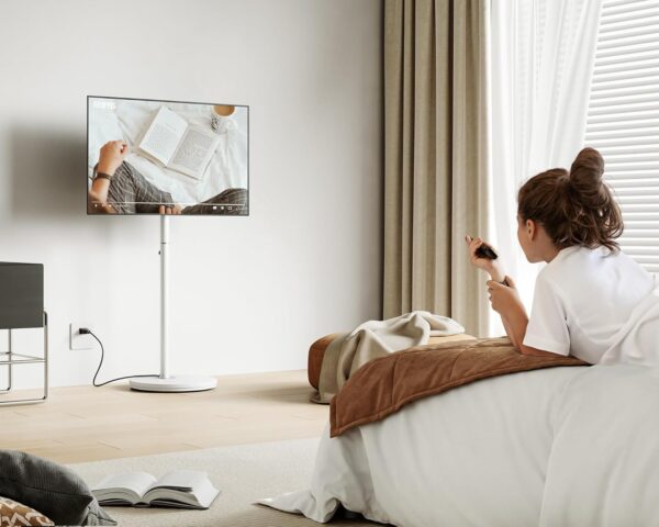 FITUEYES Design TV Floor Stand for 24-48 Inch Minimalism Corner TV Stand Tall Modern TV Stand Height Adjustable Holds 20kg Max VESA 200 * 200 Master Series - Image 8