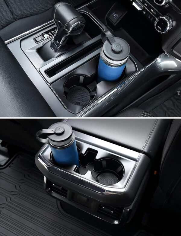 JOYTUTUS Car Cup Holder Coaster, 2.67 inch Universal Car Cup Holder Insert, 2 Pcs Universal Anti-Slip Shockproof Car Coasters for Cup Holders, Car Accessories for Car, SUV, Truck (Black) - Image 8