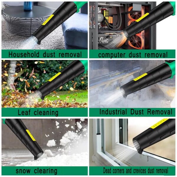 ALSUP Electric leaf blower blower 220V / 5500w, hand-held two-in-one leaf blower industrial blower, dust collector use, dust removal, snow removal, blowing leaves - Image 3