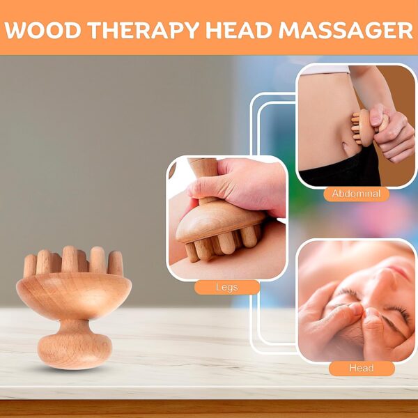 5-in-1 Wood Therapy Massage Tools for Body Contouring and Shaping - Pain Relief Wooden Body Sculpting Tools - Wooden Therapy Massage Tools for Muscles- Anti Cellulite Massage for Enhancing Circulation - Image 8