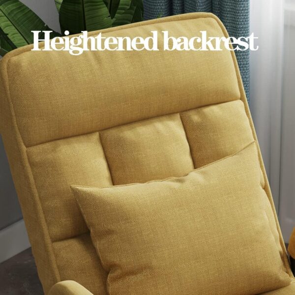 GAONUDAN Chairs Living Room Recliner Sofa Chair Sleeper Fabric Mid-century Modern Accent Chair with Arms Side Storage Pockets Steel Frame Computer Chair Leisure Armchair for Indoor (Color : Green) - Image 6