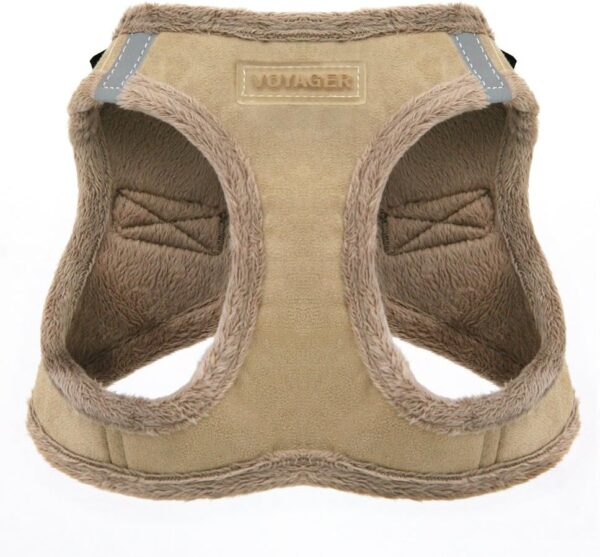 Voyager Step-In Plush Dog Harness by Best Pet Supplies - Step In Vest Harness for Small and Medium Dogs, Soft Plush, Latte, size S - Chest: 14.5 - 16" - Image 2