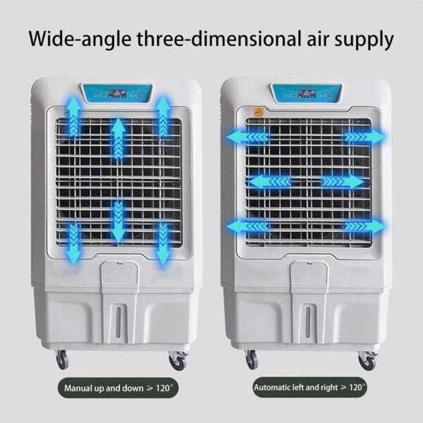 Portable Swamp Cooler, Ductless Air Conditioner with 120°Oscillation, 3 Wind Speed, 4 Ice Packs, Evaporative Air Cooler for Outdoor Indoor - Image 8