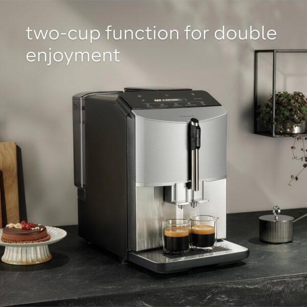 SIEMENS EQ300 Fully Automatic Bean to Cup Espresso Coffee Machine with milk frother arm, oneTouch Function, 4 coffee beverages, 3 coffee strengths, TF301G19, Piano Black - Image 11