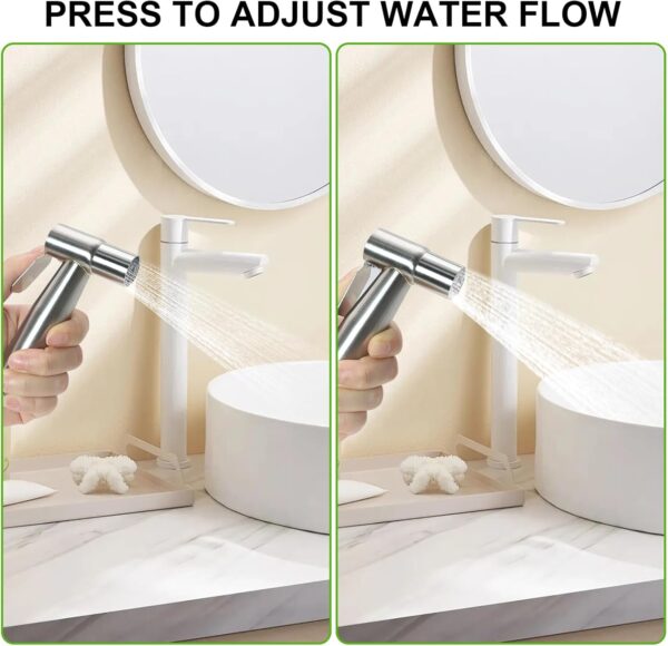 Handheld Bidet Sprayer Head Stainless Steel Bathroom Bidet Spray Toilet Faucet Sprayer for Shower Bathroom Douche Shattaf Hygiene Toilet Cloth Diaper Cleaning (Sprayer Head only) - Image 7