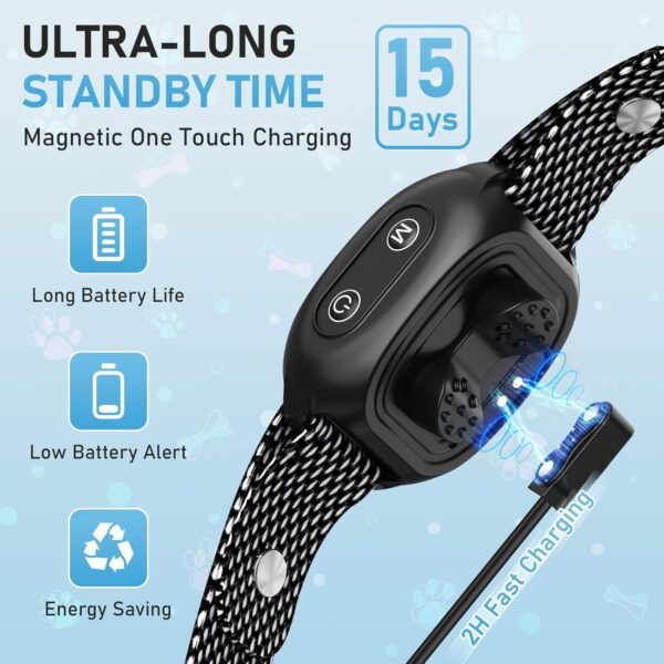 Anti Bark Collars For Dogs, Anti Barking Device For Dogs With 8 Adjustable Sensitivity, Stop Dog Barking Training Collar With Vibration & Beep Modes Harmless For Small Medium Large Dog - Image 8