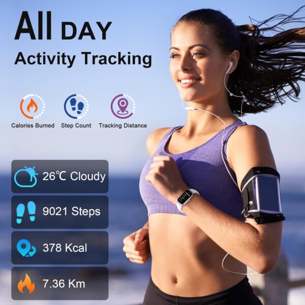 Smart Watch for Men Women, 1.57" Touch Smartwatch Answer/Make Calls, Fitness Watch with Heart Rate Sleep Monitor Step Counter, 110+ Sports Modes Activity Tracker, IP68 Waterproof Watch for Android iOS - Image 3