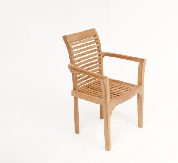 Grade A Teak 10 Seat Garden Dining Set with 10 Foot Table and Stacking Chairs Outdoor Patio Furniture - Image 7