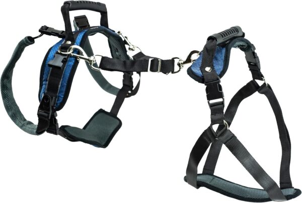 PetSafe CareLift Support Harness - Full-Body Lifting Aid with Handle - Great for Pet Mobility and Older Dogs - Comfortable, Breathable Material, Easy to Adjust, Black-Blue Large - Image 2