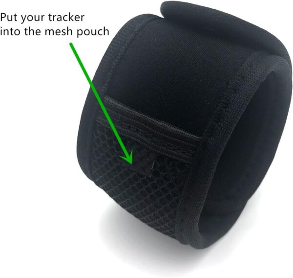 Wanty Adjustable Widen Buckle Arm Bracelet Wear Band Ankle Wristband Band with Mesh Pouch for Fitbit ONE/Fitbit Flex 2/ Fitbit ALTA/ALTA HR/Activity Tracker/Garmin Fitness Band - Image 4