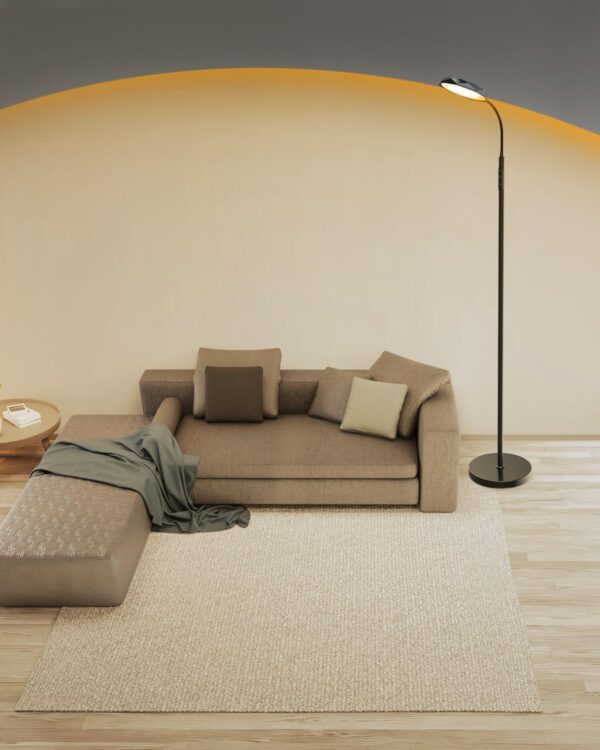 Bototek Modern Floor Lamp for Bedrooms & Living Room - Standing Tall Lamp with Lampshade - Image 8