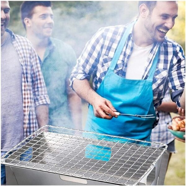 Barbecue Grill Outdoor Charcoal Grill Small Charcoal Grill Stainless Steel Outdoor Folding Portable Barbecue Grill Tools For Camping Picnic BBQ Grill Barbecue Grill - Image 4