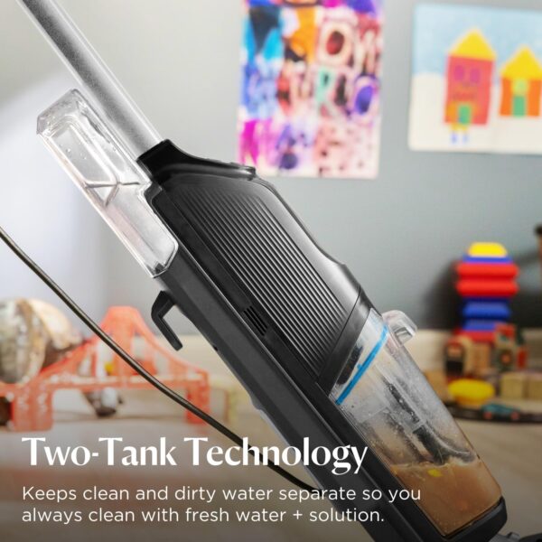 BISSELL CrossWave HF2, Wet and Dry Vacuum Cleaner For Hard Floors, Vacuum & Mop In One Go​, Two Tanks Clean/Dirty Water, Corded Upright Vacuum Cleaners, Lightweight & Easy to Carry, 340 W, 3845E - Image 4