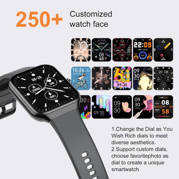 Smart Watch for Men Women Answer/Make Calls, 1.96" HD Touch Screen Fitness Watch with Heart Rate/Sleep Monitor/Step Counter, 113+ Sports Activity Trackers, IP68 Waterproof Smartwatch for Android/iOS - Image 5