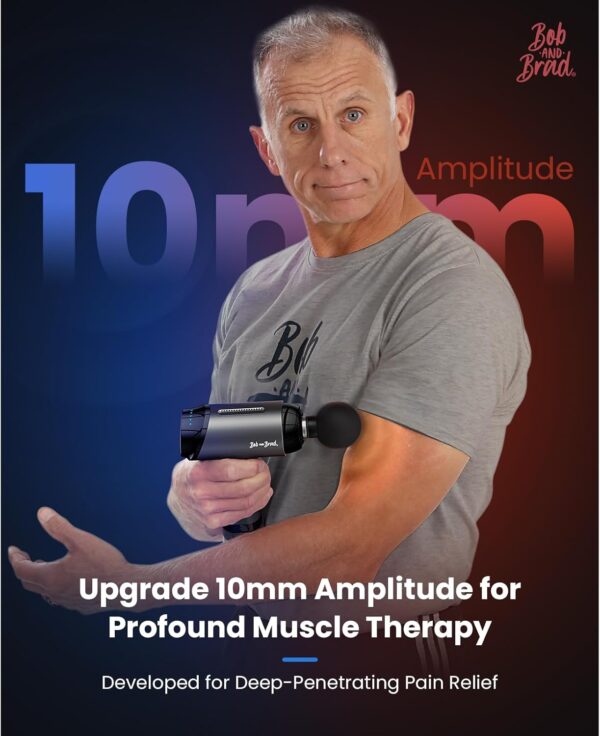 Massage Gun with Heat and Cold, Bob and Brad T2 Pro Massage Gun Deep Tissue 4000mAh Battery 10mm Amplitude, Percussion Muscle Massager for Home Office Workout Muscle Pain Relief, Gifts for Men Women - Image 5