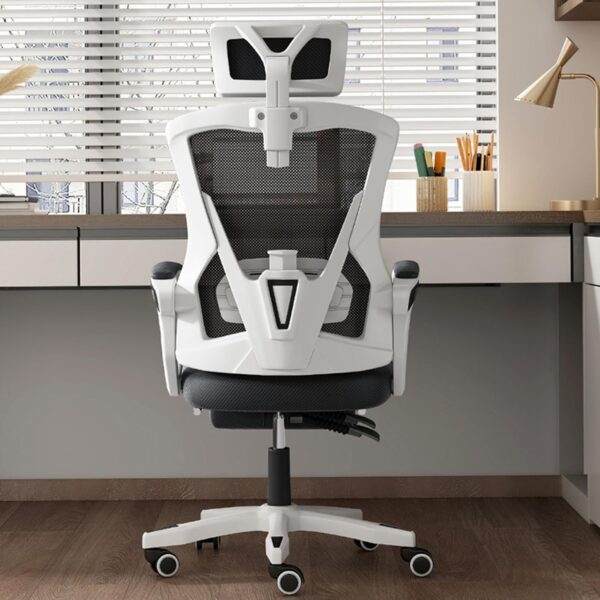 Ergonomic Mesh Office Chair with Footrest and Headrest 360 Swivel Task Chair with Backrest Adjustable Comter Executive Desk Chair for Home Office Wheels and 90 145° Recline Angle - Image 7