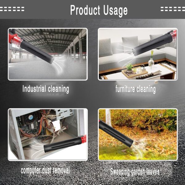 ALSUP Handheld leaf blower, 3000W electric industrial leaf blower blower, blowing down leaves machine home dust collector sweeping blower,20M - Image 4
