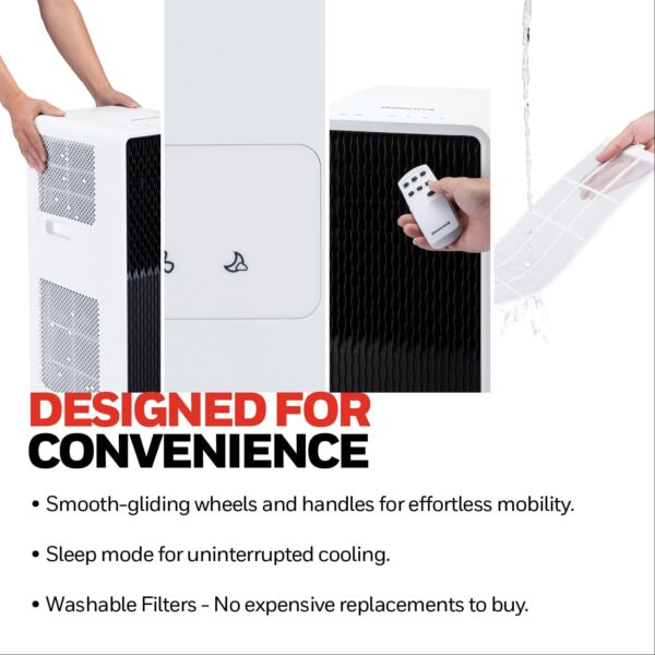 Honeywell 7000 BTU Air Conditioner & 14L/day Dehumidifier, 3 in 1 Portable Air conditioning Unit With Cooling, Dehumidification and Fan only mode - Image 5