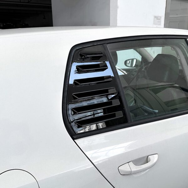 2pcs Gloss Black Car Rear Window Louver Shutter Trim For VW Golf 6 2008-24, Rear Side Window Louvers Provide privacy and shade, Window Blinds Exterior Accessories (Fit For VW Golf 6 MK6) - Image 5