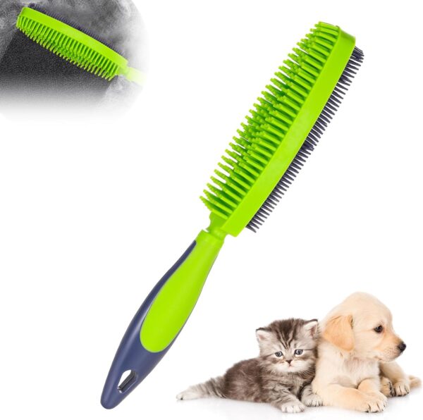 Rubber Pet Hair Removal Brush Double-Sided Hairs Cleaning Brushes Multipurpose Pets Hair Remover Fur Removers Lint Brushes Gentle Grooming Bath Brush Broom for Dog or Cat - Image 2