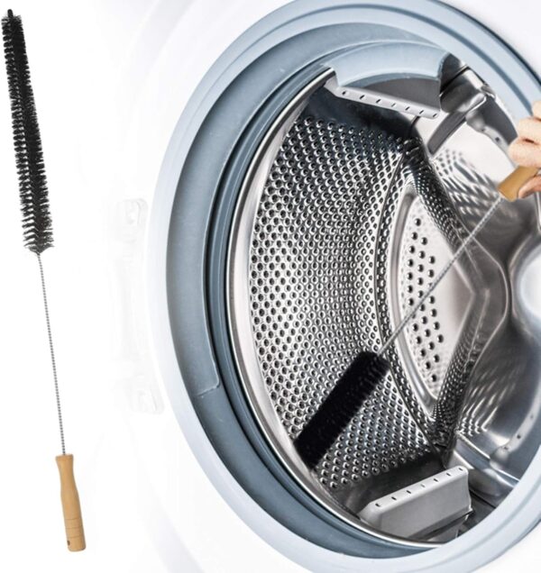 GOTH Perhk Clothes Dryer Vent Trap Cleaner Brush, Stainless Steel Flexible Pipe Refrigerator Coil Brush, Long Flexible Rod Cleaning Tool - Image 4