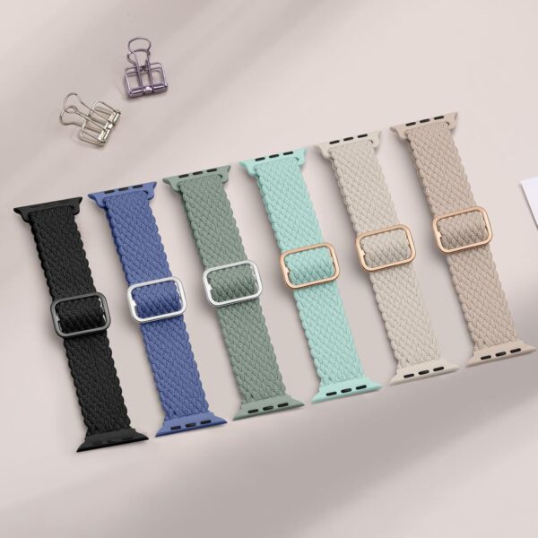 CeMiKa Braided Solo Loop Straps Compatible with Apple Watch Straps 45mm 44mm 42mm 49mm 46mm, Stretchy Strap Elastic Sport Band for Apple Watch SE/iWatch Series 10 9 8 7 6 5 4 3 Ultra 2 1, Women Men - Image 6