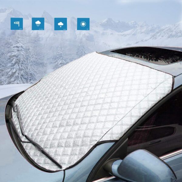 WeFine Heavy Duty Windscreen Protector - Frost, Snow, Ice, Sun, UV, Dust, Water Resistant - Perfect Fit for Cars & SUVs (145x100cm) - Image 2