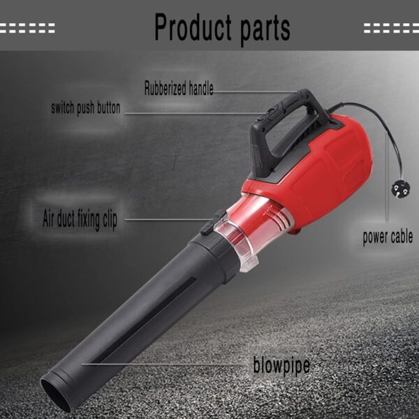 ALSUP Handheld leaf blower, 3000W electric industrial leaf blower blower, blowing down leaves machine home dust collector sweeping blower,20M - Image 5