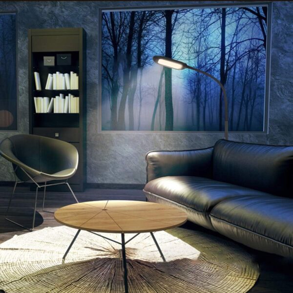Led Floor Lamp Remote & Touching Control 4 Colour Temperatures with Stepless Dimmable for Bedroom Living Room Office,Iron, Black - Image 5
