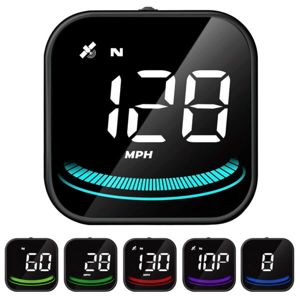 Aceshop Auto Car HUD Head Up Display KMH & MPH Digital GPS Smart Speedometer with OverSpeed Alarm Fatigue Driving Warning, Navigation Compass, 2.2'' LCD Screen, USB Plug & Play, for All Vehicle (G4) - Image 2
