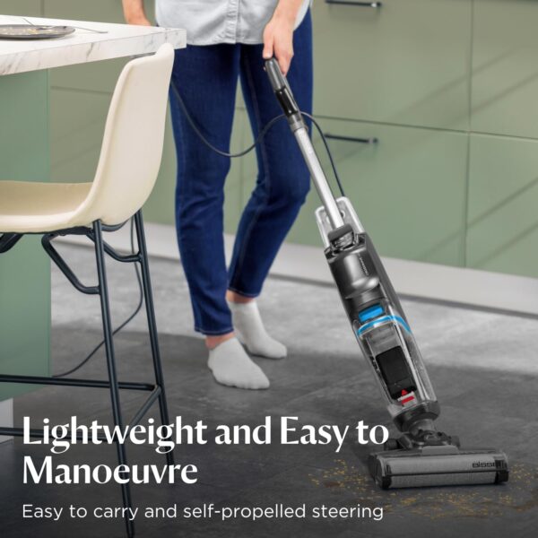 BISSELL CrossWave HF2, Wet and Dry Vacuum Cleaner For Hard Floors, Vacuum & Mop In One Go​, Two Tanks Clean/Dirty Water, Corded Upright Vacuum Cleaners, Lightweight & Easy to Carry, 340 W, 3845E - Image 5