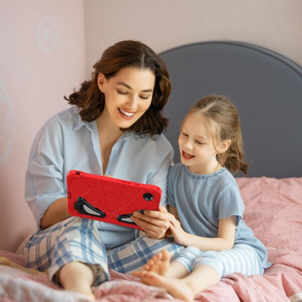 ATOOZ for Samsung Galaxy Tab A9 Kids Case 8.7 Inch,360° Heavy Duty Shockproof Sturdy Protective Cartoon Cover with Hard Front Frame & Stand Galaxy A9 8.7 Tablet Case (SM-X110/SM-X115/SM-X117) Red - Image 8