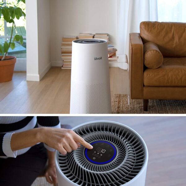 Levoit Air Purifier with H13 HEPA Air Filter, Air Purifier with Air Quality Sensor, Auto Sleep Mode Timer, Against Dust Pollen Smell, for Allergy Sufferers Smokers Pet Owners LV-H134 - Image 9