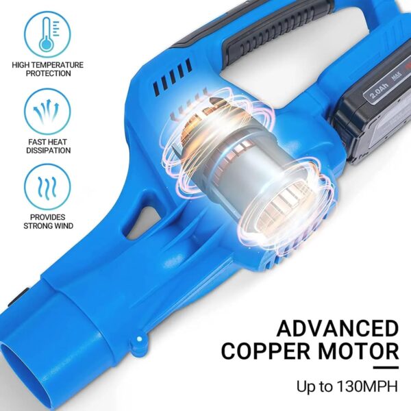OZBME Convenient Cordless Blower, Light Weight Handheld Mini Leaf Blower, Electric Sweeper For Cleaning Dust Small Trash - Image 5