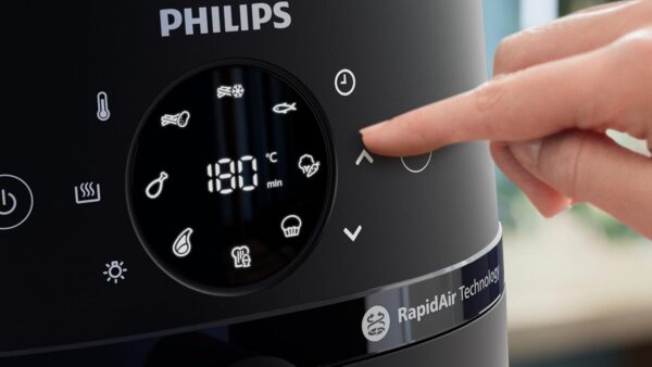 Airfryer 2000 series 4.2L - 1500W Power, RapidAir technology, Digital touchscreen, 13 cooking options, 9 preset functions, Up to 90% less fat, Black (NA229/09) - Image 5