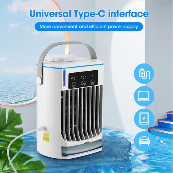 BAIYUN Portable Air Conditioners | 4 in 1 Desktop Air Conditioner | Portable Room Air Conditioners 3 powerful wind, 3 Spray Modes - A/C Portable Air Conditioner for Bedroom Home Camping - Image 3