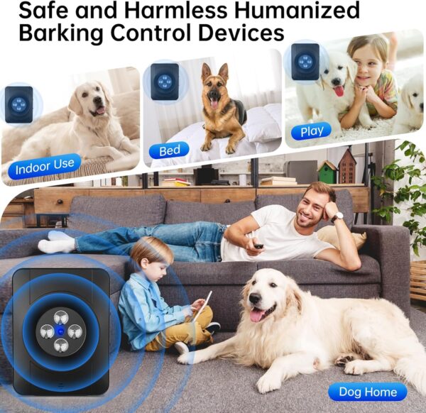 Anti Barking Device - 33FT Ultrasonic Bark Control, 3 Levels, Rechargeable Collar for Dogs, IPX4 Waterproof, Human/Indoor/Outdoor Use - Image 5
