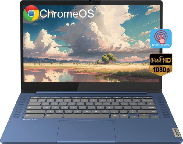 Lenovo Slim 3 Chromebook Laptop for Business Student, 14'' FHD Touchscreen, 8-Core MediaTek Kompanio 520 Processor, 4GB RAM, 64GB eMMC, 128GB Micro SD Card, Wi-Fi6, Bluetooth, Chrome OS - Image 2