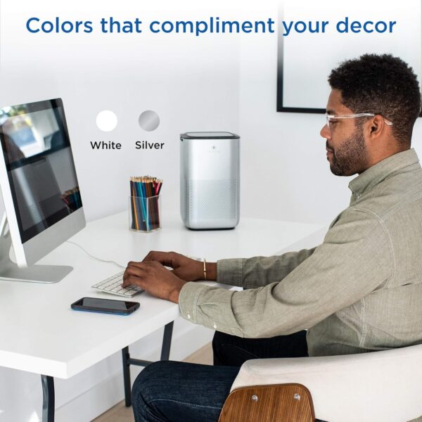 Medify MA-15 Air Purifier with H13 True HEPA Filter | 30 sq m Coverage | for Allergens, Smoke, Smokers, Dust, Odors, Pollen, Pet Dander | Quiet 99.9% Removal to 0.1 Microns | Silver, 1-Pack - Image 7