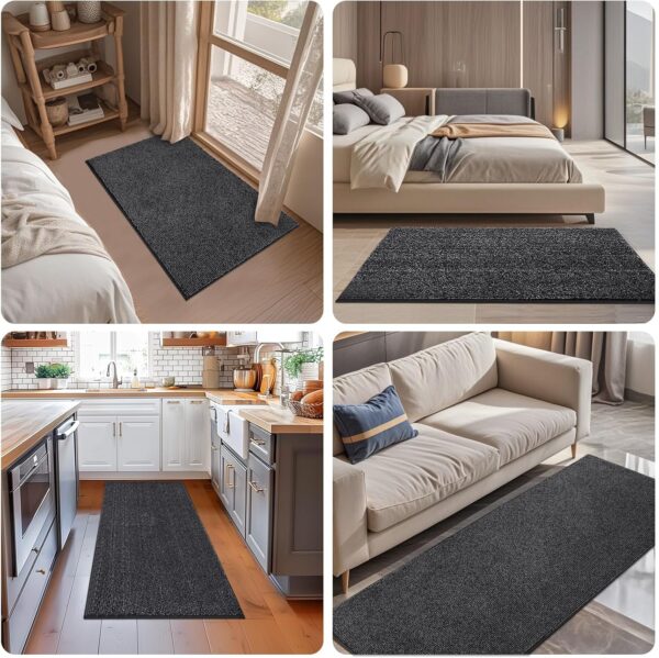 FCSDETAIL Dirt Trapper Indoor Door Mat 60 x 210 cm, Machine Washable Entrance Rug, Dog Doormat, Non-slip Inside Runner Rug for Hallway, Entryway, Kitchen - Image 6