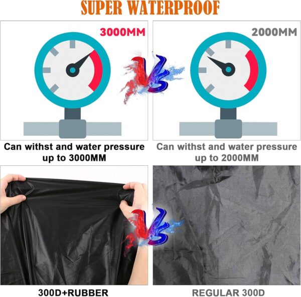 Waterproof Car Cover Compatible with VW T5 T6 LWB, 300D Car Cover All Weather Automobiles Full Exterior Covers Automotive Exterior Accessories for VW Transporter Multivan Caravelle (for T5 T6 LWB) - Image 4