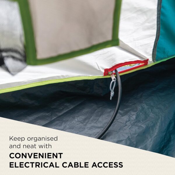 Coleman Polygon 5, large 5-person tent with 360° view, 5 man family tent, sturdy steel pole construction, easy to pitch, 100% waterproof camping tent. - Image 6